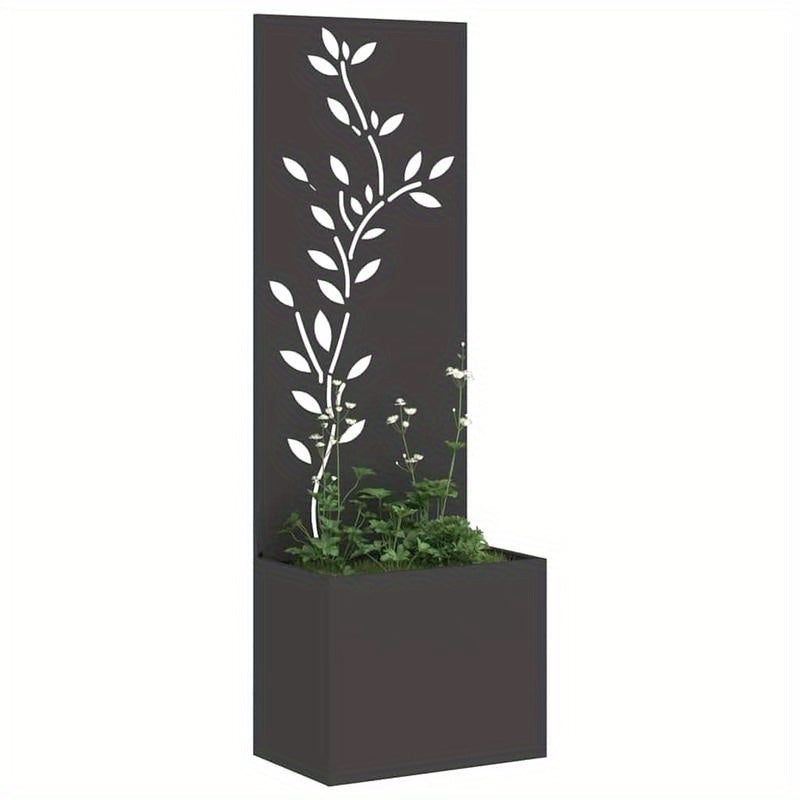 Plantenbak – Bloembak – Plantenpaneel – Tuinbak – Kruidenbak – Zwart Koudgewalst Staal – 50x140 cm Weerbestendig & Stevig