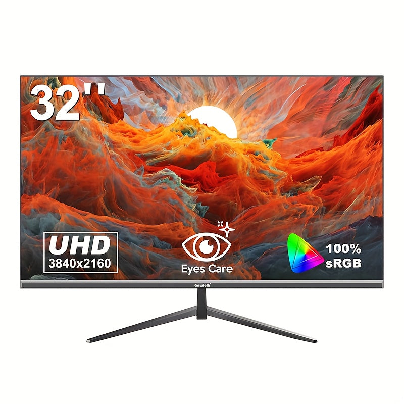 32-inch 4K Monitor – UHD Computerscherm – Frameloos Scherm – IPS Scherm – VESA Monitor – 60Hz Verversingssnelheid – Direct Facing Design