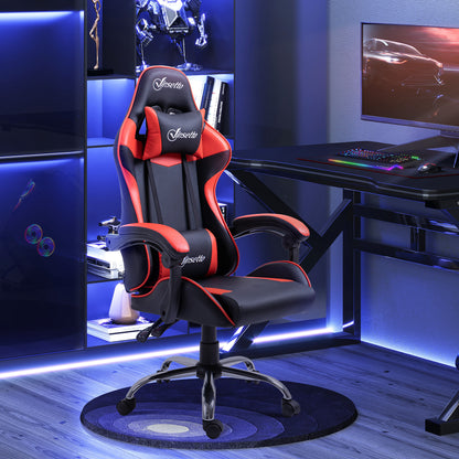 Gamingstoel – Bureaustoel – Gamerstoel – Office Chair – Werkstoel – Verstelbare Hoogte – Ergonomische Hoofdsteun – Zwart