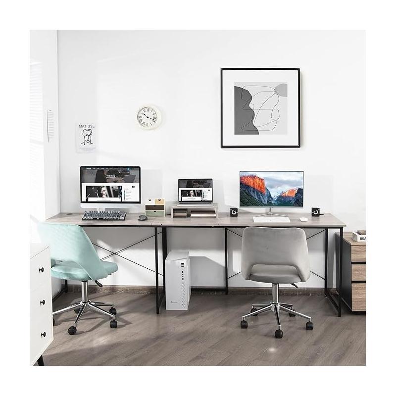 Hoekbureau – Bureau – Werkplek – Computertafel – Bureauhoek – Grijs – 150x150 cm – Robuust Metalen Frame – Ergonomische Monitorstandaard