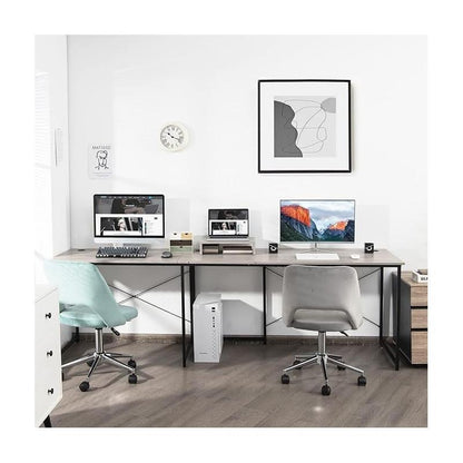 Hoekbureau – Bureau – Werkplek – Computertafel – Bureauhoek – Grijs – 150x150 cm – Robuust Metalen Frame – Ergonomische Monitorstandaard