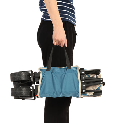 Vouwbare Trolley – Inklapbare Kar – Transportkar – Bolderkar – Handwagen – Zwart – Zware Lasten – Omni-Directionele Wielen