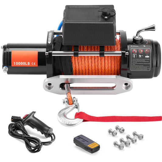 Elektrische Lier – Winch – Takel – Kabellier – Bumperlier – 4536 kg Trekkracht – Synthetisch Touw – Waterdicht – Draadloze Afstandsbediening