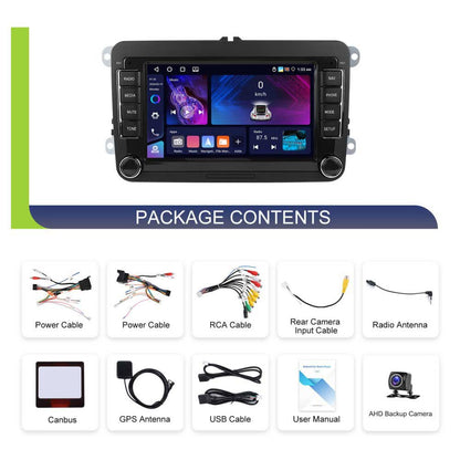 Car Stereo – Autoradio – Multimedia Systeem – Head Unit – Double Din – 7 Inch Touchscreen – Android 15 – Draadloze CarPlay & AHD Achteruitrijcamera