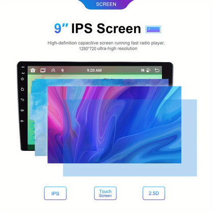 Autoradio – Auto Radio – 2 DIN Radio – Android Autoradio – CarPlay Radio – 9 inch touchscreen – Draadloze CarPlay & GPS navigation – Inclusief Achteruitrijcamera
