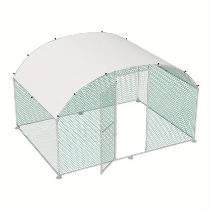 Buitenren Kippenhok Kippenren Kippenrenren Kippenkooi – 3x4m – Gegalvaniseerd Stalen Frame – Waterdicht PE Dak