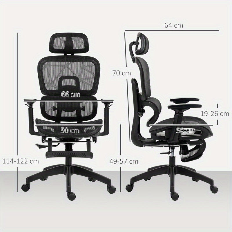Ergonomische Bureaustoel – Bureaustoel – Werkstoel – Kantoorstoel – Bureau Stoel – Ademend Mesh – Verstelbare Zithoogte
