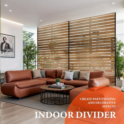 Tuinscherm – Privacyscherm – Tuinafscheiding – Zichtscherm – Schutting – Verstelbaar 182x119 cm – Stevig MDF en Metaal – Vrijstaand Zonder Stroom