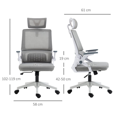 Bureaustoel – Bureaustoelen – Kantoorstoel – Office Chair – Draaistoel – Verstelbare Hoofdsteun – Mesh Rugleuning – Kantelfunctie – Tot 120 kg