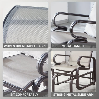 Schommelstoel – Relaxstoel – Fauteuil – Voedingsstoel – Loungestoel – Inklapbaar – Ademend Mesh – Stevig Frame – Grijs Zwart
