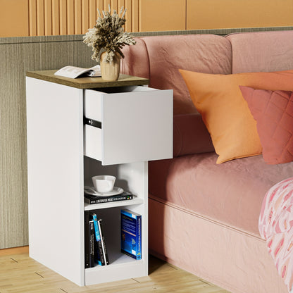 Nachtkastje – Bijzettafel – Opbergkastje – Ladekastje – Zijkast – Compact Design – Duurzaam Kunststof – 25x45x70 cm – Slimme Ruimtebesparing
