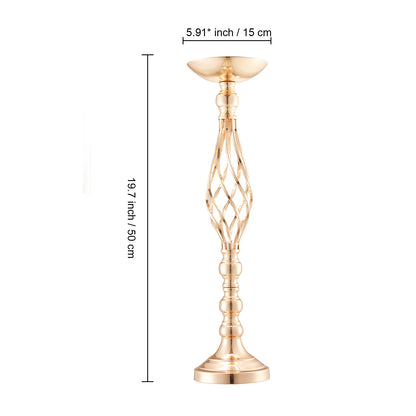 Gouden Bloemenstandaard – Bloemhouder – Bloemstukhouder – Tafeldecoratie – Bruiloft Decoratie – 20 Stuks – 58 cm Hoog – Carbonstaal Met Gouden Coating