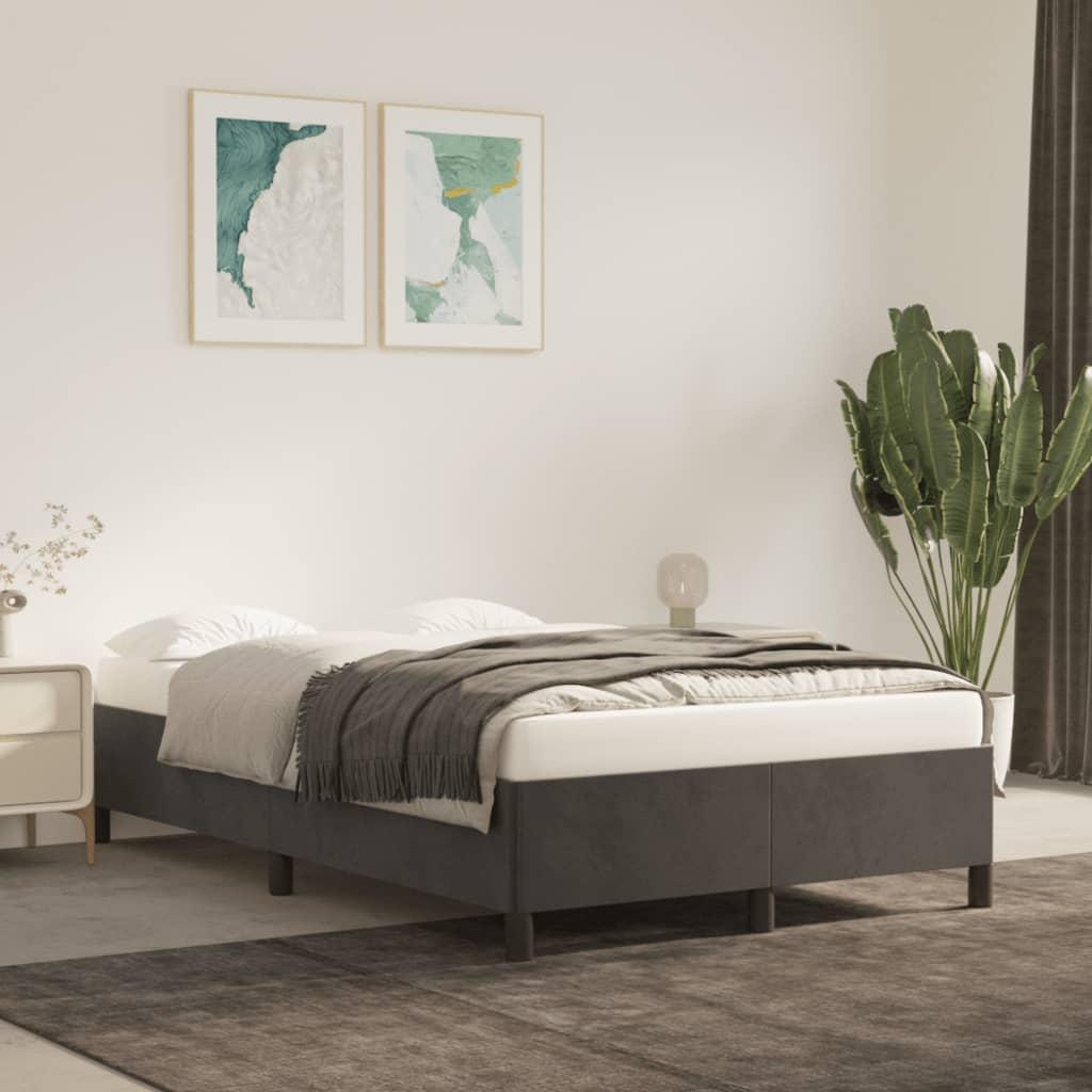 Bed frame without Mattress Grigio Scuro 120x200cm Velvet Practical, removable, suitable for all seasons