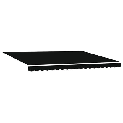 Uitschuifbare Zonwering – Terrasoverkapping – Zonnescherm – Balkon Beschutting – Knikarmzonwering Zwart – 450x300 cm – UV- en Waterbestendig Doek