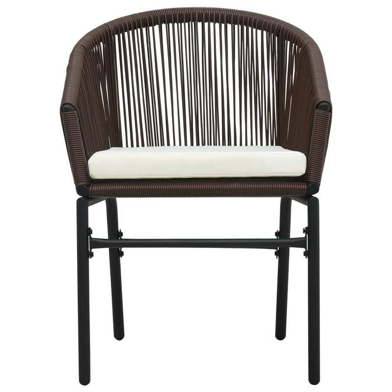 Bistro Set – Tuinset – Balkonset – Terrasmeubilair – Rattan Meubel – 3-delig – Comfortabele Kussens – Weerbestendig PE-Rattan – Bruin