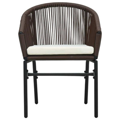 Bistro Set – Tuinset – Balkonset – Terrasmeubilair – Rattan Meubel – 3-delig – Comfortabele Kussens – Weerbestendig PE-Rattan – Bruin
