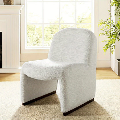 Loungestoel Zwart – Fauteuil Armless Stoel Designstoel – Comfortabele Zachte Zitting – Ergonomisch Houten Frame – Modern Interieur