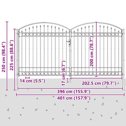Metalen Poort – Buitendeur – Tuinpoort – Ingangspoort – Opritpoort – Matgrijs – Privacyborgend – Weerbestendig Design