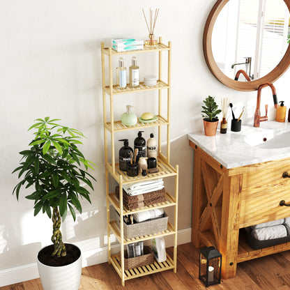 Badkamerplank – Badkamerrek – Opbergrek – Doucheplank – Bamboe Rek – Waterbestendig – 180 cm Hoog