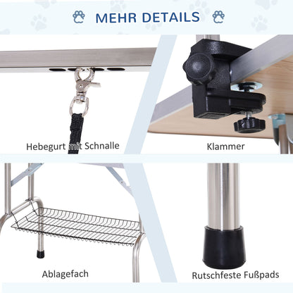 Hondentrolley – Hondenwagen – Huisdier Trolley – Dierenwagen – Draagkar Hond – Tot 30 Kg – Vouwbaar Met Eén Klik – 2 Veiligheidshondenriemen – Opbergvakken – Gewatteerd Handvat – Donkergrijs