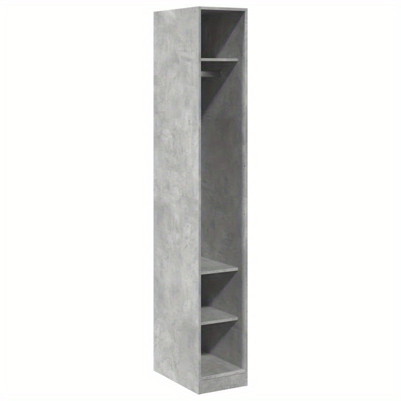 Wardrobe 30X50X200 Cm Treated Wood Concrete Gray