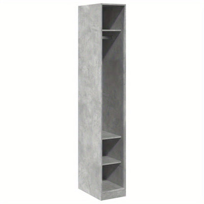 Wardrobe 30X50X200 Cm Treated Wood Concrete Gray