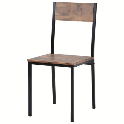 Eettafelset – Eethoek – Keukentafelset – Zitgroep – Balkonset – Vintage Bruin – Duurzaam Bamboe & Metaal – Compact Formaat