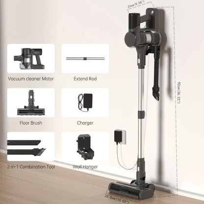 Steelstofzuiger – Draadloze Stofzuiger – Steelzuiger – Handstofzuiger – Stofzuiger Zonder Snoer – 420W Krachtige Motor – 45 Minuten Werkingsduur