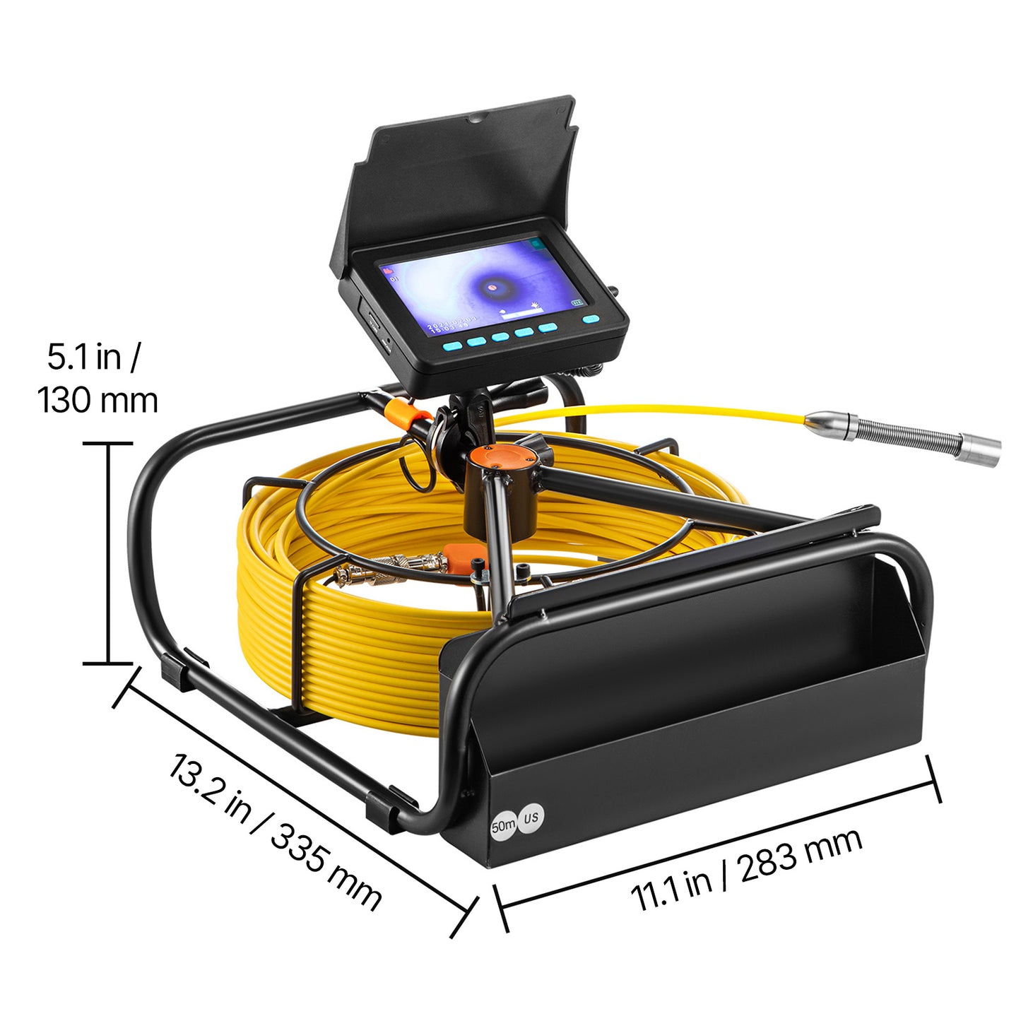 Rioolcamera – Inspectiecamera – Endoscoop – Leidingcamera – Buisinspectiecamera – 30m Semi-Rigide Kabel – 4,3 Inch LCD Scherm