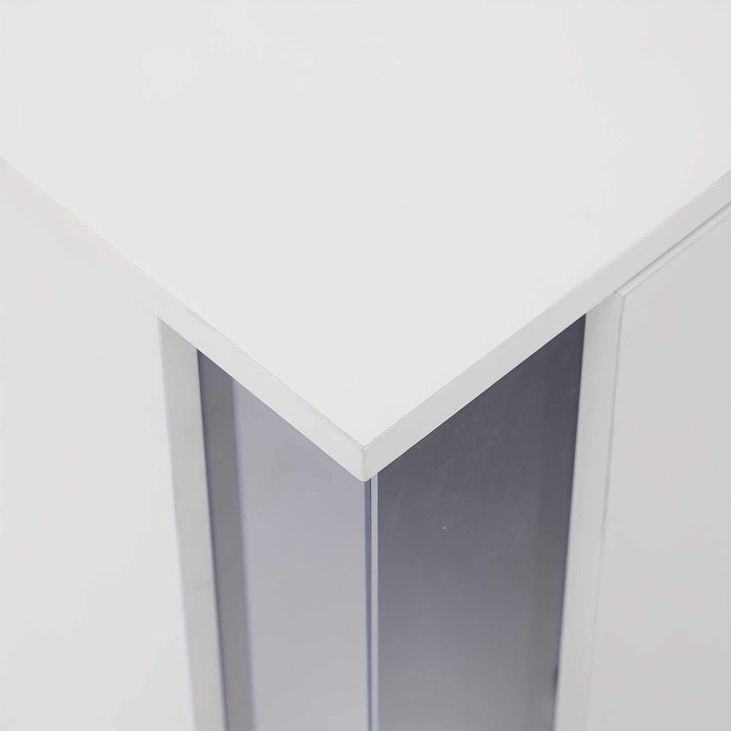 White High-Gloss Metal TV Stand for 70-Inch TVs - Floor Standing with Shelves, Modern Minimalist Design for Living Room, Durable & Stylish Storage Solution, Tv Table for Living Room, Contemporary Furniture, Sleek Finish