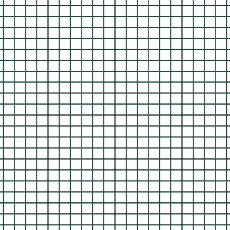 Recinzione in Rete Saldati con 13 Picchetti Verde 1.6 x 2.5m Acciaio