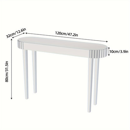 Sidetable – Consoletafel – Haltafel – Wandtafel – Dressoir – Hoogglans Spiegelglas – 120 cm Breed