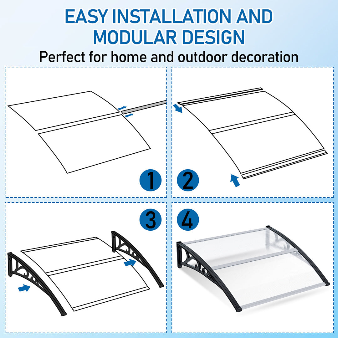 Outdoor Door Awning – Weatherproof Canopy for Doors, Windows & Balconies, Stylish Rain & Wind Protection, Safe Anti-Slip Entrance Cover