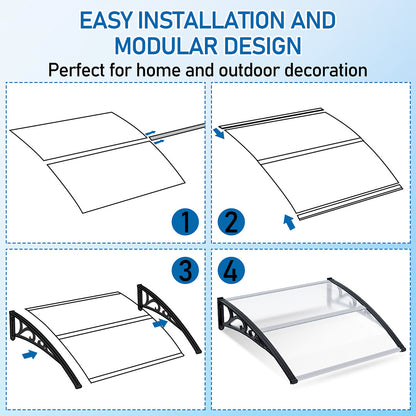 Outdoor Door Awning – Weatherproof Canopy for Doors, Windows & Balconies, Stylish Rain & Wind Protection, Safe Anti-Slip Entrance Cover
