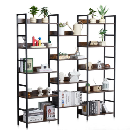 Boekenkast Metaal – Boekrek – Plantenrek – Opbergkast – Wandkast – 14 Lagen – Stabiel Metalen Frame – Waterafstotende Panelen