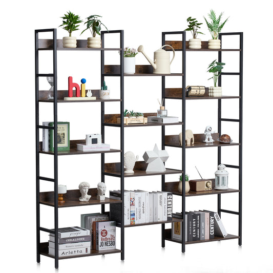 Boekenkast Metaal – Boekrek – Plantenrek – Opbergkast – Wandkast – 14 Lagen – Stabiel Metalen Frame – Waterafstotende Panelen