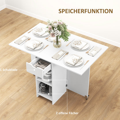 Compact Make-up Tafel – Kaptafel – Make-up Bureau – Schminktafel – Make-up Spiegel – Wit – LED-Verlichting – Opvouwbaar Tafelblad