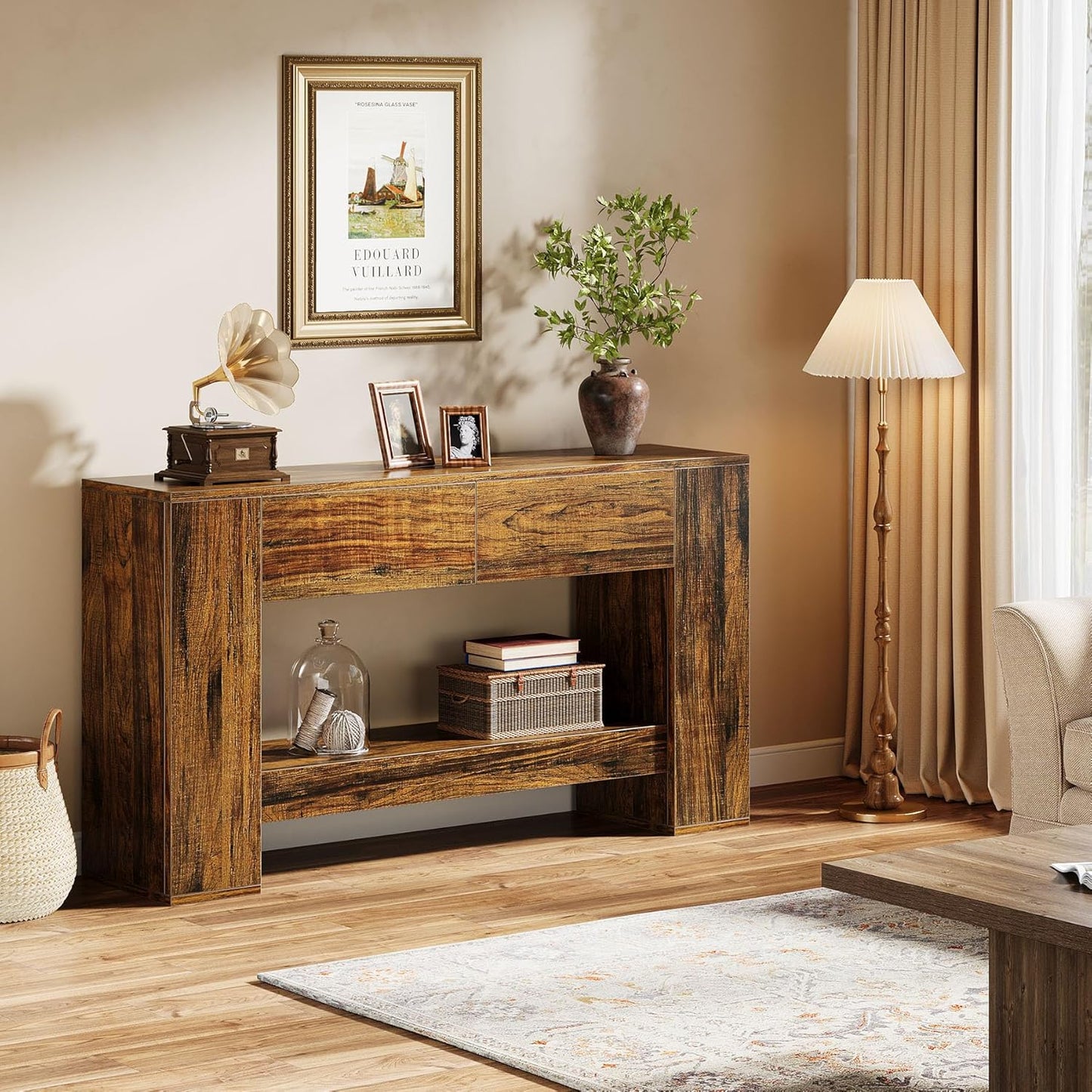 Boekenkast – Boekenrek – Opbergkast – Vakkenkast – Wandkast – 8 Open Vakken – Goud Metalen Frame – 180 cm Hoog