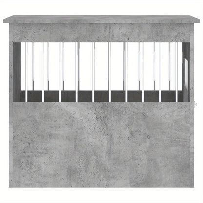 Hondenbench – Hondenhok – Hondenkooi – Hondenmand – Huisdier Bench – Verwerkt Hout – Beton Grijs – Stevig En Duurzaam – 55x75x65 cm