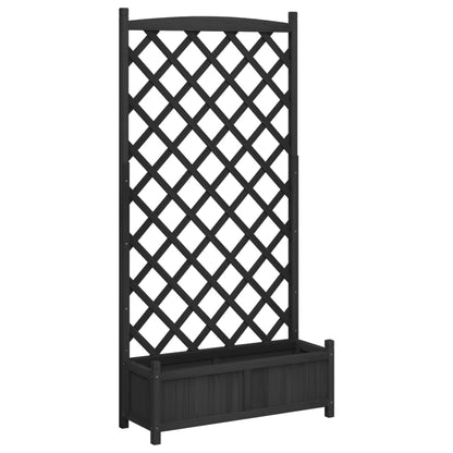Plantenbak – Tuinbak – Plantenbak Met Klimrek – Houten Plantenbak – Massief Dennehout – 90x35x180 Cm – Ventilatie En Afwatering