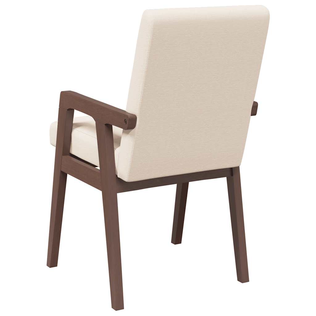 Eetkamerstoel – Stoel – Kuipstoel – Meubel – Zitmeubel – Massief Rubberhout – Set Van 2 – Comfortabele Schuimkussens