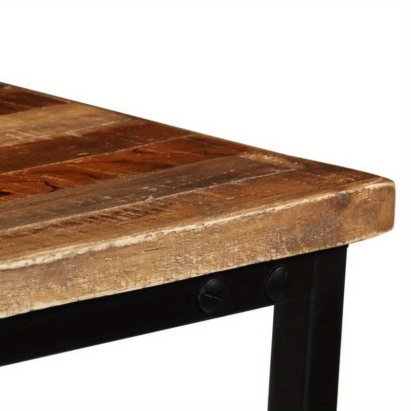 Wall Table Made of Solid Recycled Teak Wood, Measuring 90X30X76 Cm, Standing Shelf