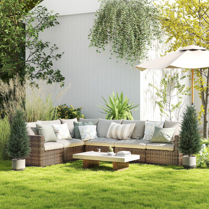 Kunstcypress – Kunstboom – Nepplant – Decoratieplant – Groene Kunstplant – Set Van 2 – 831 Bladeren Per Plant – Onderhoudsvrij & Natuurlijk Uitziend