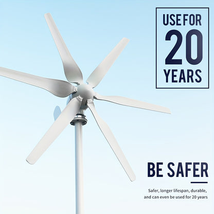 Windturbine – Windgenerator – Windenergie Systeem – Windmolen – Windkracht Generator – 1000W 12V Met MPPT Controller – 6-Wiell Design Voor Thuis, Boot, Off-Grid