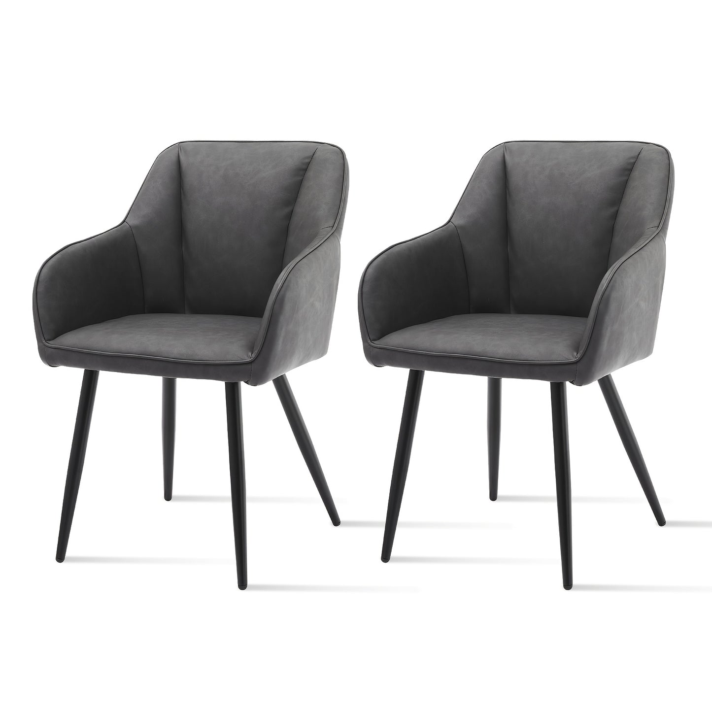 Eetkamerstoel – Stoel – Kuipstoel – Dinerstoel – Armstoel – Kunstleer – Memory Foam Zitkussen – Metalen Frame