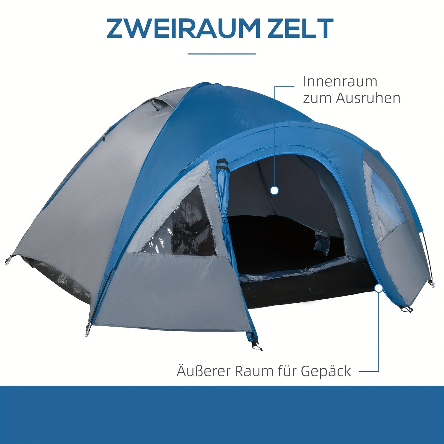 Tuin Iglo Tent – Koepeltent – Kampeertent – Buitentent – Festivaltent – Waterdicht – 4 Seizoenen – Muggennet – Draagtas