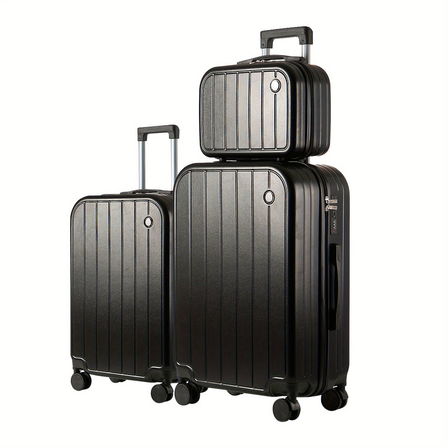 Kofferset – Reiskoffer – Trolley – Spinner Koffer – Hardcase – PC Materiaal – 3-Delig 14/20/28 Inch – Lichtgewicht Met Geruisloze Wielen – Krasbestendig Met Gouden Combinatieslot