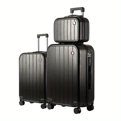 Kofferset – Reiskoffer – Trolley – Spinner Koffer – Hardcase – PC Materiaal – 3-Delig 14/20/28 Inch – Lichtgewicht Met Geruisloze Wielen – Krasbestendig Met Gouden Combinatieslot