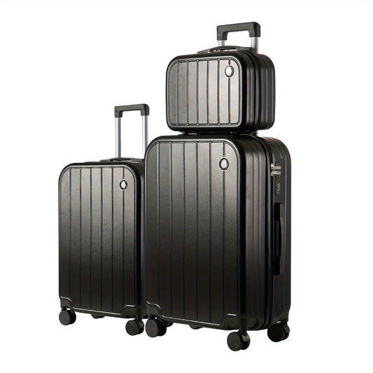 Kofferset – Reiskoffer – Trolley – Spinner Koffer – Hardcase – PC Materiaal – 3-Delig 14/20/28 Inch – Lichtgewicht Met Geruisloze Wielen – Krasbestendig Met Gouden Combinatieslot