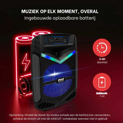 Bluetooth Speaker – Draagbare Speaker – Party Speaker – Bluetooth Box – Feest Speaker – 1200 Watt Piekvermogen – Ingebouwde Disco Verlichting